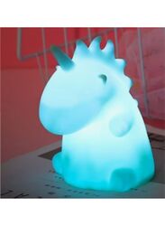 Portable Kids Cartoon LED Night Light Children Bedroom Table Lamp Bedside Moon Star Nightlight Best Birthday Gift for Kids, Home Decor, Kid Room Decoration, Living Room, Blue Dinosaur