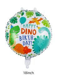 1 pc 18 Inch Birthday Party Balloons Large Size Happy Dino Birthday Foil Balloon Adult & Kids Party Theme Decorations for Birthday, Anniversary, Baby Shower