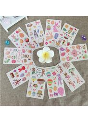 10 Sheet Easter Tattoo Stickers Cartoon Rabbit Temporary Tattoo Sticker Kids Children Adult Rabbit Bunny Easter Egg Stickers