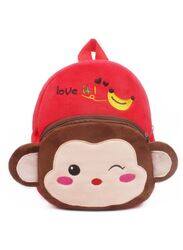 Mini Backpack Kids Cute School Shoulder Bag Toddler Plush Small Backpack Baby Schoolbag Preschool Bag Gift, Monkey