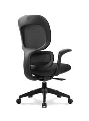Modern Executive Ergonimic Office Chair Without Headrest, Black Base for Office, Home and Shops, Black