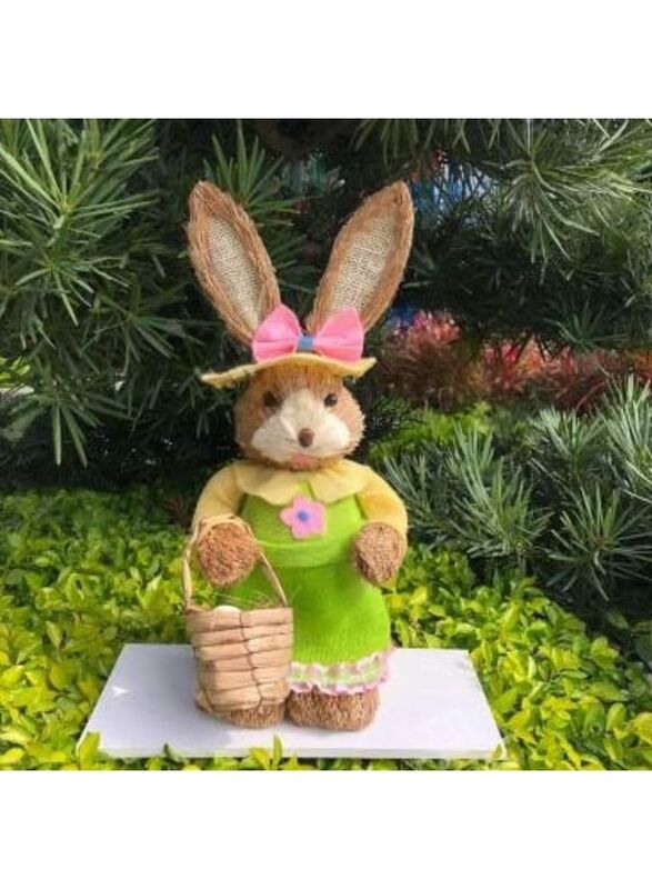35cm Handmade Straw Rabbit Straw Bunny for Easter Day Artificial Animal Home Furnishing Shop Decoration, Bunny 8