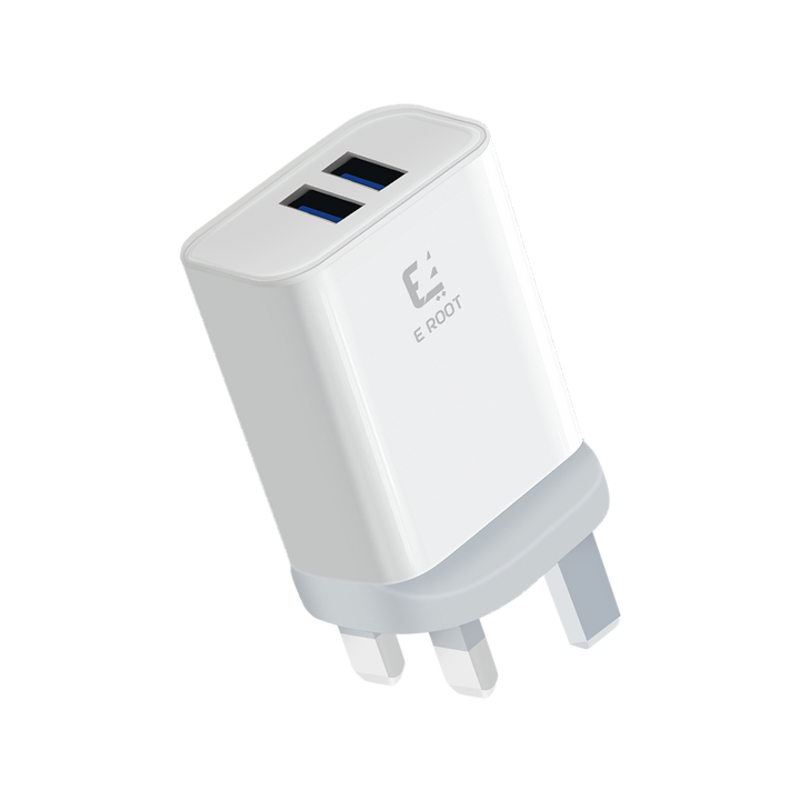 E-Root Dual usb charger with Micro cable