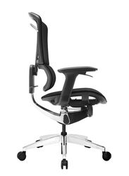 Ergonomic Revolving Chair for Office, Home and Shops with Adjustable Height, Armrest, Black