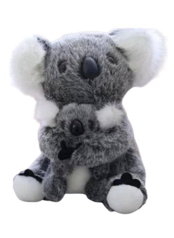 

Generic 2 pcs Lovely Cotton made Koala Plush Toys Koala Bear Mother and Child Stuffed Soft Doll Kids Lovely Gift Toys 28cm, gray