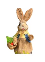 35cm Handmade Straw Rabbit Straw Bunny for Easter Day Artificial Animal Home Furnishing Shop Decoration, Bunny 2