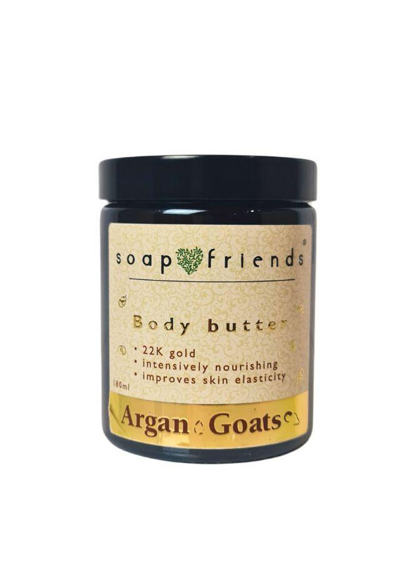 Soap&Friends Argan&Goats Illuminating Body Butter with Gold Particles, 180 ml