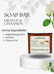 Orange and Cinnamon 130g Soap Bar for Daily Cleansing, Hydration, and an Aromatic Escape, Soap&Friends