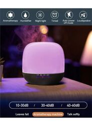 500Ml Aromatherapy Essential Oil Diffuser Humidifier With 4 Timer Settings, 7 Led Color Changing Lamps And Waterless Auto Shut-Off, Black