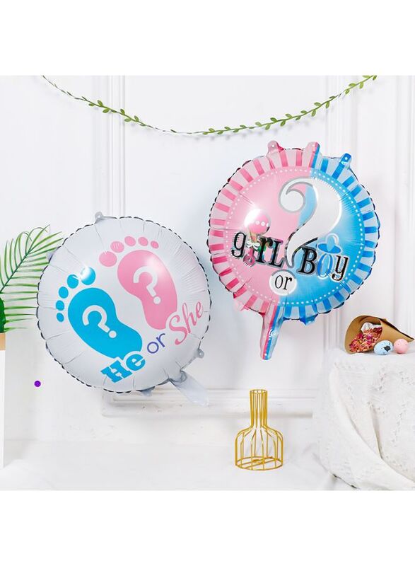 1 pc 18 Inch Baby Shower Balloons Large Size He or She Foil Balloon Adult & Kids Party Theme Decorations for Birthday, Anniversary, Baby Shower