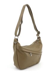 Effetty Women's medium size casual shoulder bag in leather made in Italy, Made of genuine leather, available in both winter and summer colors, Brown