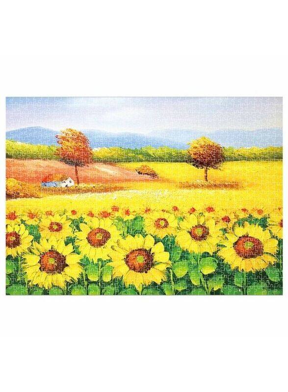 1000 Piece Sunflower Field Jigsaw Puzzle with Unique Artwork for Kids And Adults