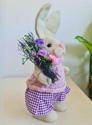 Fatio 32 cm Easter Bunny Simulation Cotton StringRabbits Ornament Crafts Decoration for Yard Sign Garden, Living Room, Bedroom