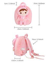 Doll Backpack Plush Toys for Kids Cute Stuffed Animals for Child Kindergarten School Shoulder Bag(Rabbit)