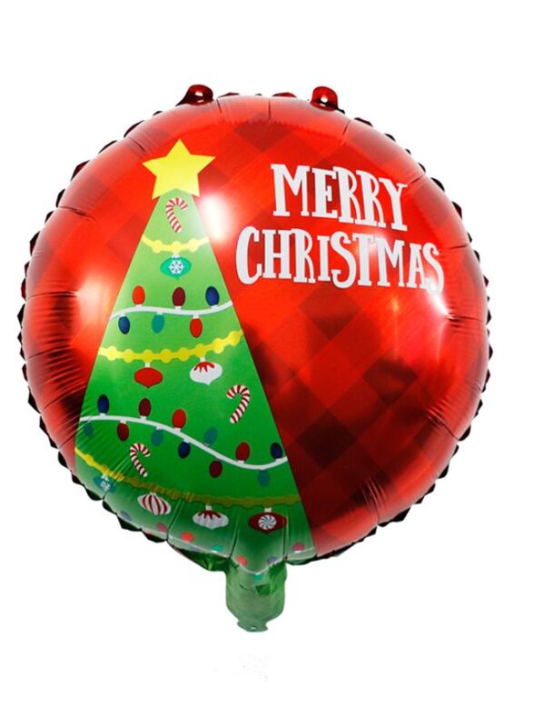 1 pc 18 Inch Christmas Party Balloons Large Size Merry Christmas Red Foil Balloon Adult & Kids Party Theme Decorations for Birthday, Anniversary, Baby Shower