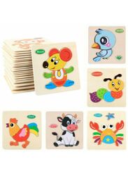 Wooden Puzzles for Kids Boys and Girls Animals Set Fox