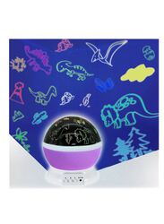 Night Light for Kids, Dinosaur Projector - 360 Degree Rotation, Night Lighting for Baby Kids Women, Party Bedroom Decoration, Purple