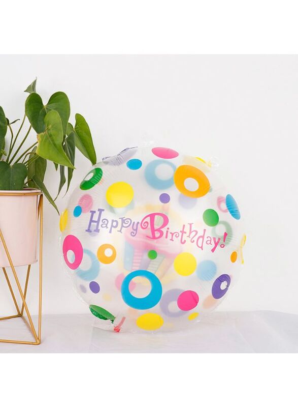 1 pc 18 Inch Birthday Party Balloons Large Size Cup Cake Happy Birthday Double Sided Foil Balloon Adult & Kids Party Theme Decorations for Birthday, Anniversary, Baby Shower