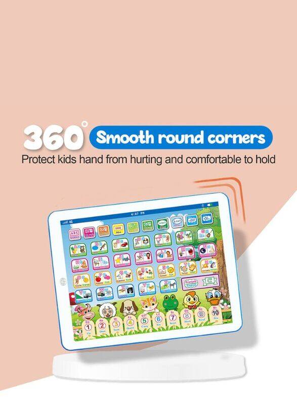 Educational Kids Pad for Ages 3+: Learn Numbers, Letters, Words, Music , Interactive Games for Spelling, Math , Safe & Durable Toy with Rounded CornersA