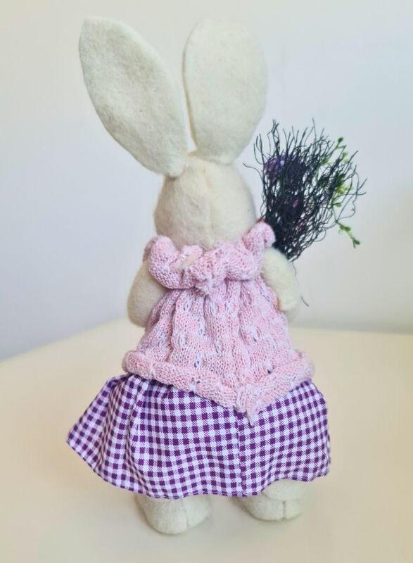 Fatio 32 cm Easter Bunny Simulation Cotton StringRabbits Ornament Crafts Decoration for Yard Sign Garden, Living Room, Bedroom