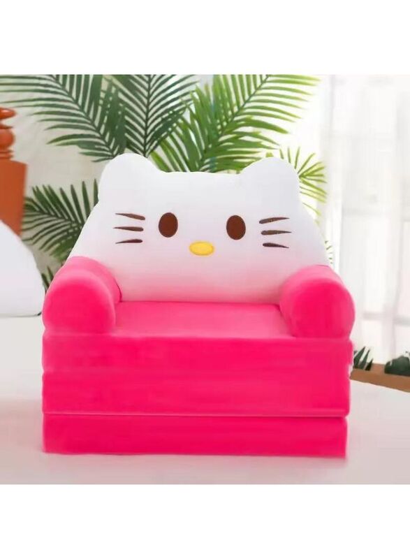 Foldable Toddler Chair Lounger for Girls, Removable and Washable Lazy Sleeping Sofa for Kids, Baby Sofa Bed Foldable Chair, Kitty