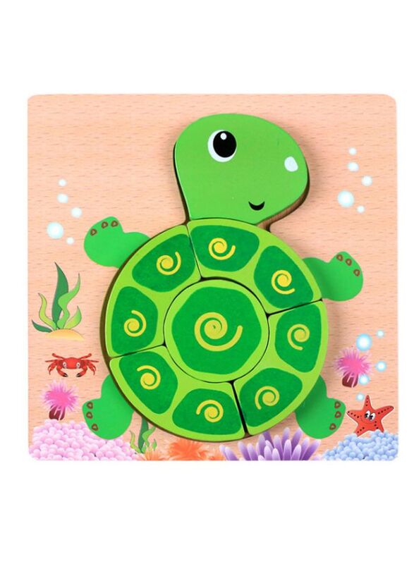 Wooden Puzzles for Kids Boys and Girls Pets Set Tortoise