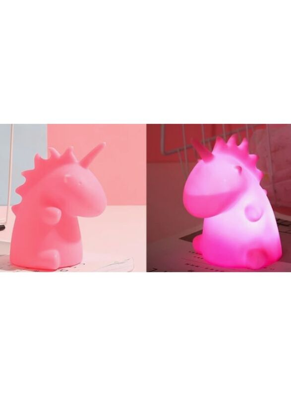 Portable Kids Cartoon LED Night Light Children Bedroom Table Lamp Bedside Moon Star Nightlight Best Birthday Gift for Kids, Home Decor, Kid Room Decoration, Living Room, Pink Dinosaur