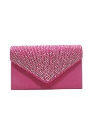 Elegant Solid Color Rhinestone Purse: Elevate Your Evening Look with Mini Crossbody Clutch Bags for Women