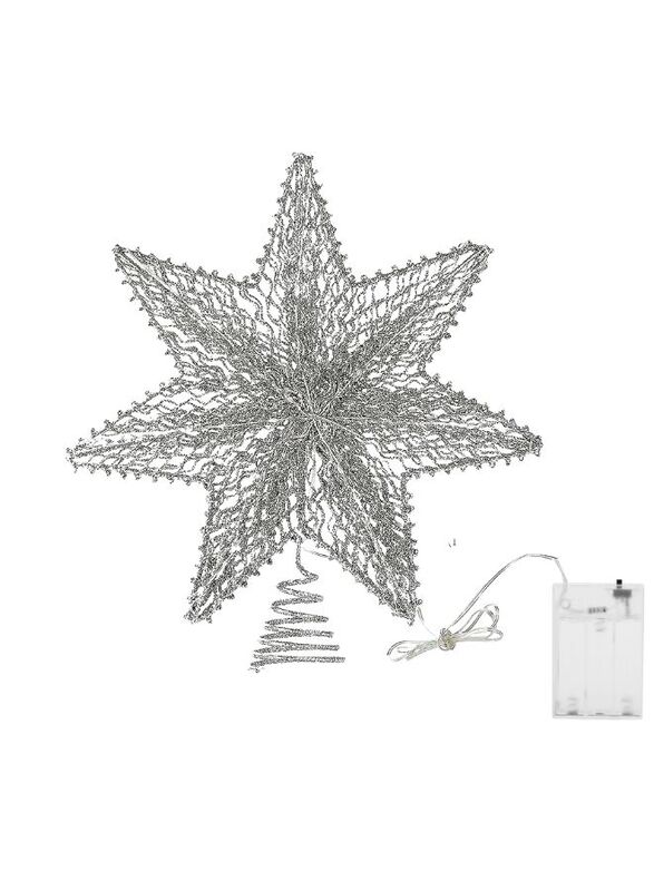 

Generic Christmas Star Treetop Light, Battery Powered Decorative Light Heptagon-Shaped Xmas Tradition Tree Ornament for Home Decor