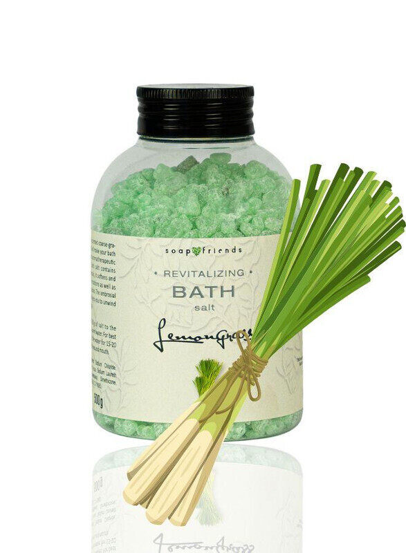 

Soap&Friends Energizing Lemongrass Bath Salt for Revitalized and Youthful Vitality 500g