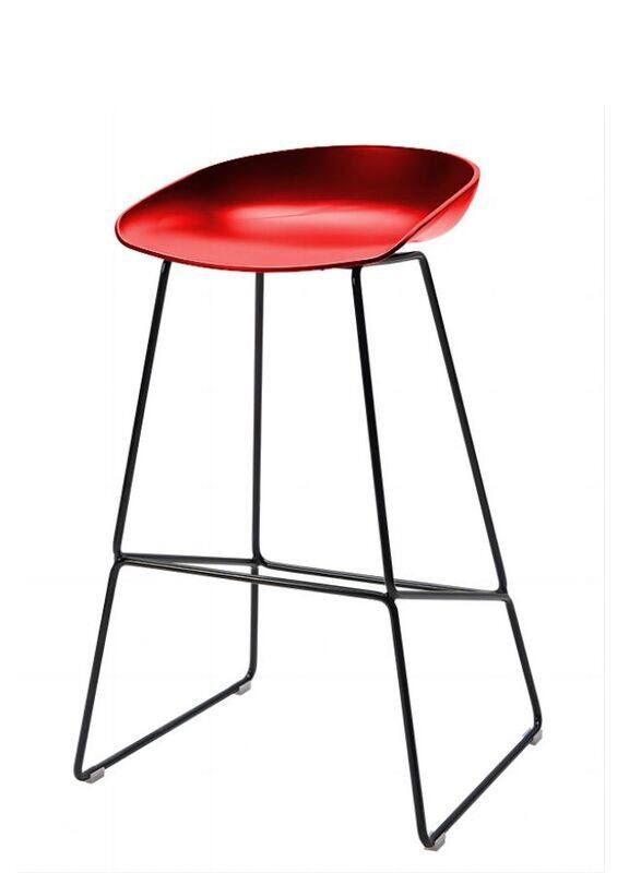 

Generic Bar Stool for Lobby, Clubs, Bars, Reception, Bar Stool with Steel Legs, Red