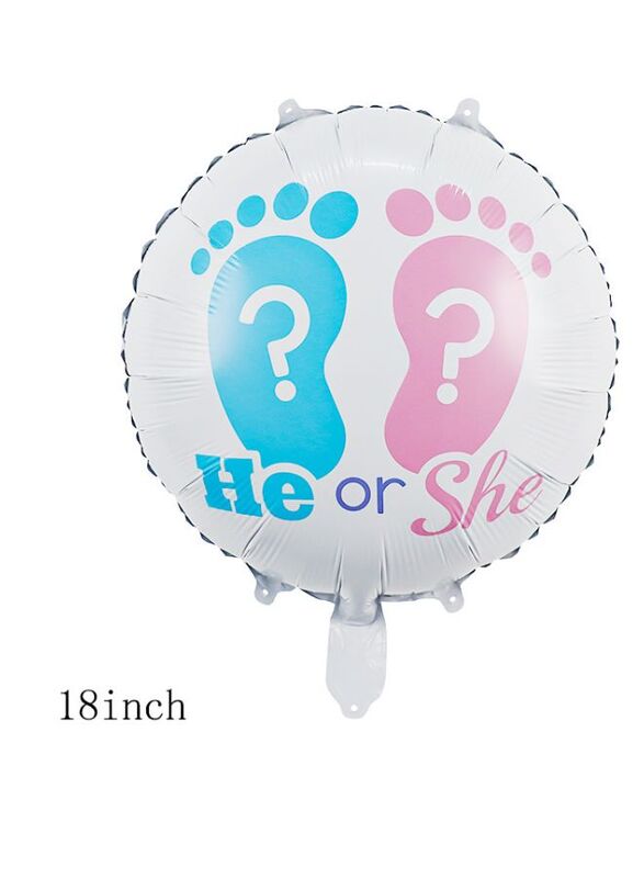 1 pc 18 Inch Baby Shower Balloons Large Size He or She Foil Balloon Adult & Kids Party Theme Decorations for Birthday, Anniversary, Baby Shower