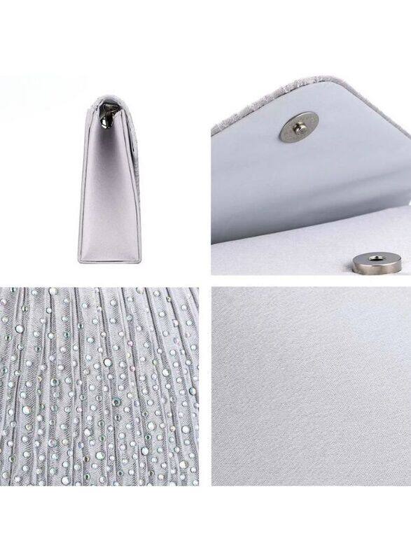 Radiant Solid Color Rhinestone Purse: Elegance Redefined for Women's Evening Ensembles