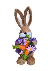Easter Bunny Garden Decor 28 cm Straw Rabbit Craft Ornament for Yard Signs, Living Rooms, and Bedrooms