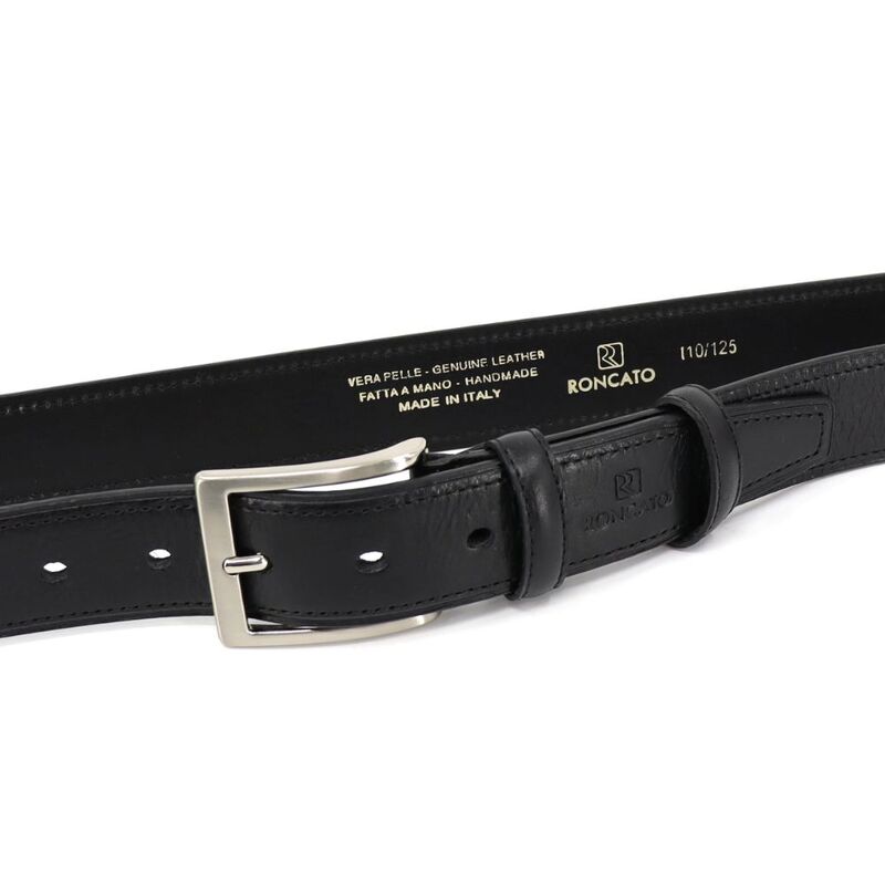 Upgrade your Acessory Game with a sleek Black Leather Belt, 130cm