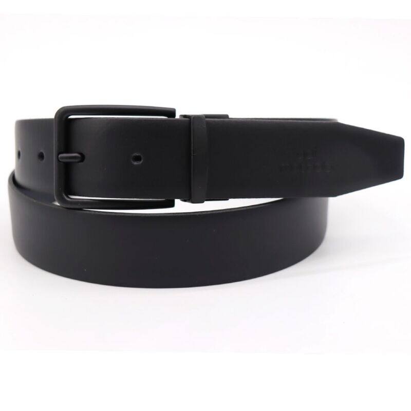 Classic and Timeless: Genuine Black Leather Cow Belt - A Versatile Accessory for Any Occasion, 120cm