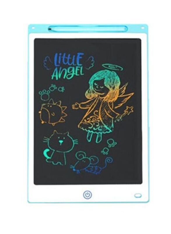 10 inch Writing Tablet Multifunctional Pressure Sensing ABS Protective LCD Drawing Board for Children,Blue and white