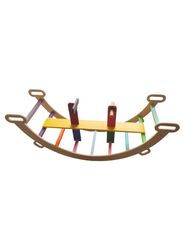 Wooden Rainbow Colored See-saw, Rocker or Climber for kids, Wooden Kid's Furniture Seesaw for kids aged 2 to 8 years old, Authentic Wooden Kid's Furniture Toy