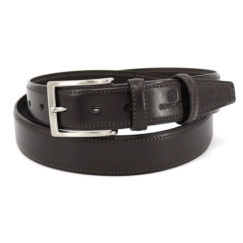 Upgrade your Acessory Game with a sleek Dark Brown Leather Belt, 130cm