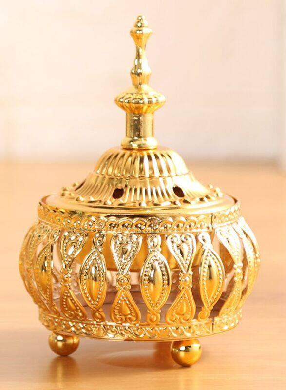 

Generic Luxurious Golden Essence Burner for Home - Portable Bakhoor Burner for Aromatherapy at Home,Office