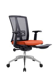 Modern Ergonomic Office Chair with Adjustable Armrest and Footrest for Office Executives and Managers, Orange