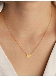 Simple Gold Color Love Heart Pendant Necklace Choker Chain, Valentine's day Necklace for women