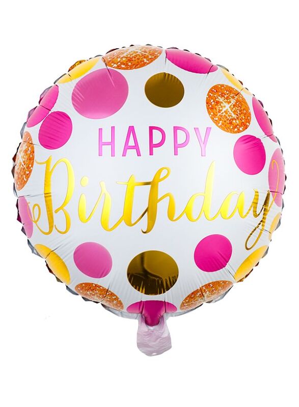 1 pc 18 Inch Birthday Party Balloons Large Size Happy Birthday Pink Foil Balloon Adult & Kids Party Theme Decorations for Birthday, Anniversary, Baby Shower