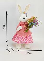 FATIO ECO Friendly Easter Bunny Figure Handmade Party and Easter Gift Decoration Home Decor Made with Cotton String (39 cm)