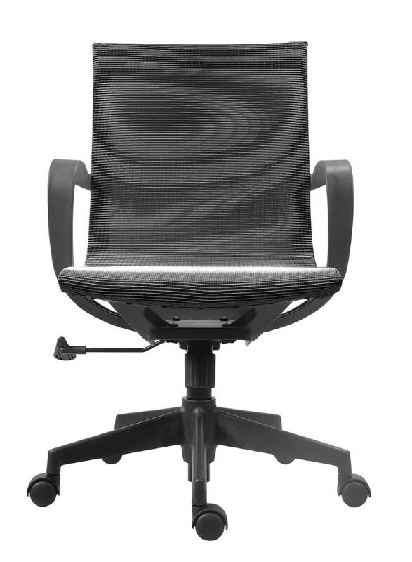 Black Frame Middle Back Ergonomic Office Chair for Executive, Manager, for Home and Offices, Black