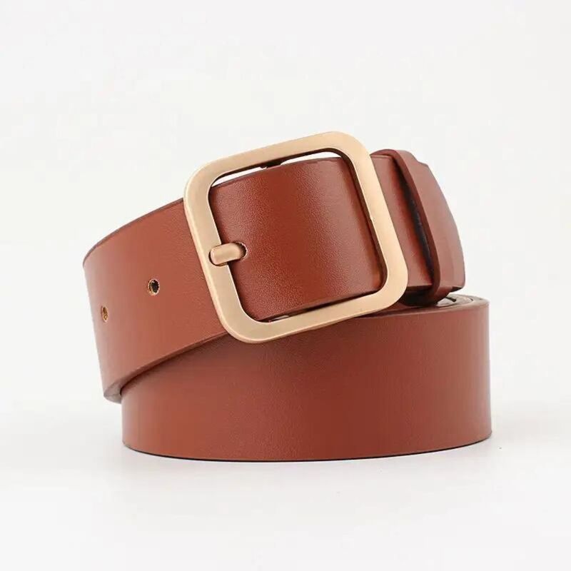 Leather Belts for Women Waist Sash Female Waistband Dresses Jeans Belts, Brown