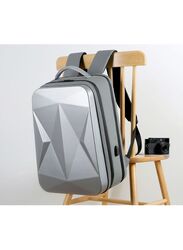 Travel Laptop Backpack,Water Resistant Hard Shell Backpack with USB Charging Port, Business Computer Backpack for Work/School/College, Grey