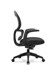 Modern Executive Ergonimic Office Chair Without Headrest, Black Base for Office, Home and Shops, Black