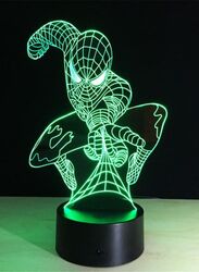 Multi-color Spider Man 3D LED Night Lamp, USB Desk Lamp, 16 Color with remote control Bedroom Table Lamp, Home Decor Light Gifts