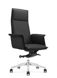 Modern Stylish Manager Leather Office Chair for Executives, Managers in Office, Home, Black